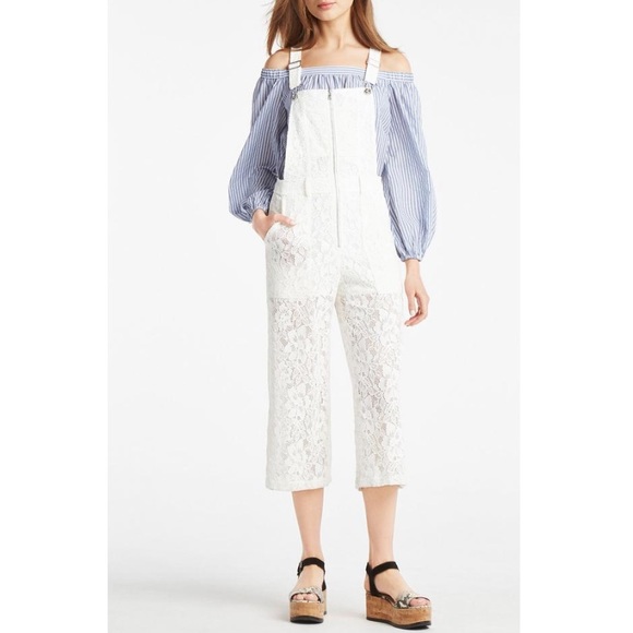 BCBGMaxAzria Pants - Bcbgmaxazria Lace Floral Overall Jumpsuit